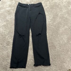 Kancan distressed black skinnies size 7/27